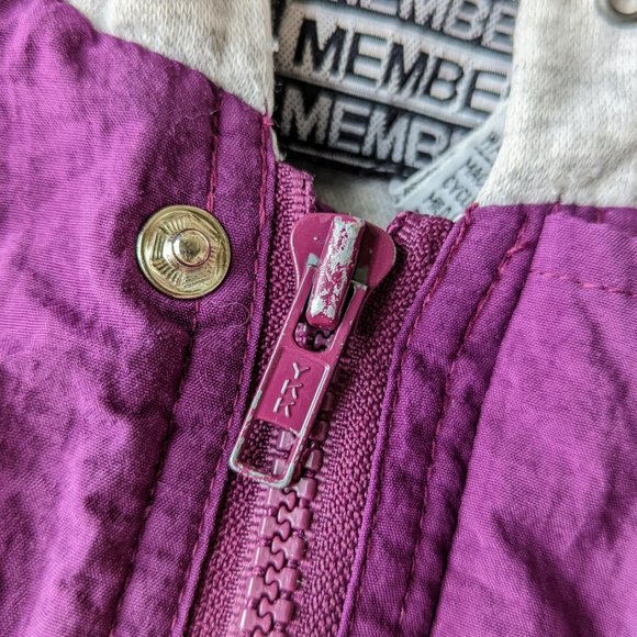 Vintage Members Only Kids Purple Gray Hooded Full Zip Jacket size 5 - Picture 6 of 10